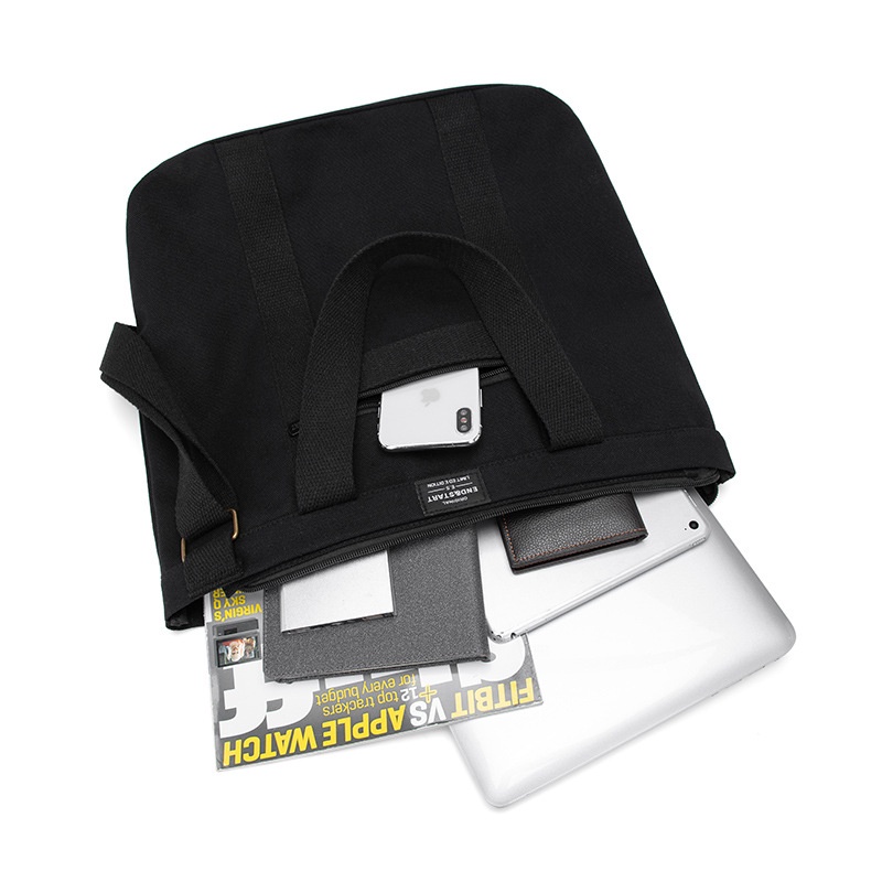 Canvas Túi đeo vai nam Túi xách tay vải bố size lớn túi tote nam thời trang phong cách Hàn Quốc big tote bag