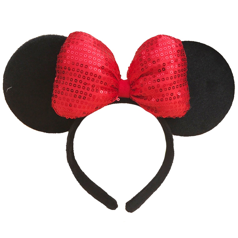 Dễ Thương Băng Đô Cài Tóc Hình Chuột mickey / minnie Đính Nơ Đáng Yêu
