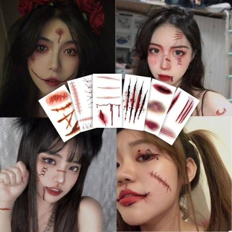 Miếng Dán Hình Xăm Giả Hình Bướm Trang Điểm Mặt / Mắt Lâu Trôi Cho Tiệc halloween / Giáng Sinh