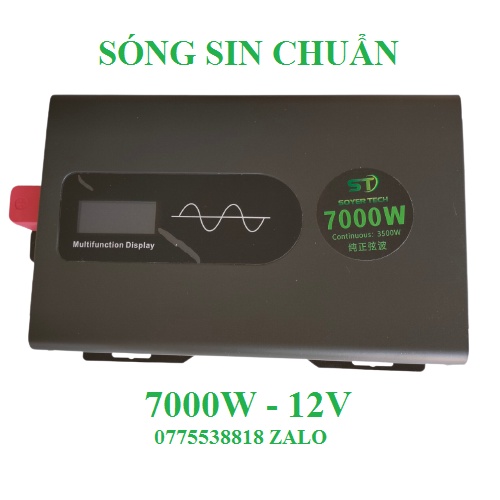 Bộ chuyển đổi điện Sin Chuẩn 5500W- 7000W-8000W - 12V sang 220V -SOYER TECH