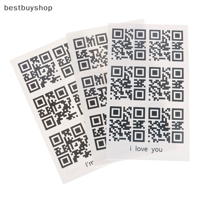 Hình Xăm Dán Tạm Thời Họa Tiết qr Sáng Tạo Chống Thấm Nước Mới