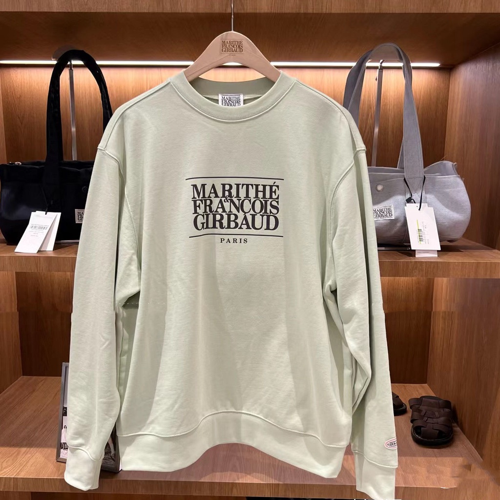 LICC super hot marithe ins letter printing autumn new casual all-match simple couple top loose sweater