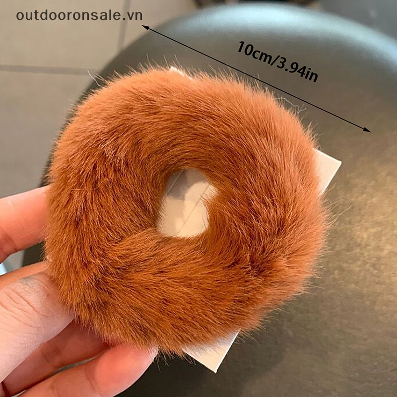 1 Dây Buộc Tóc Lông Nhung Mềm Mịn Co Giãn Thời Trang Thu Đông Cho Nữ