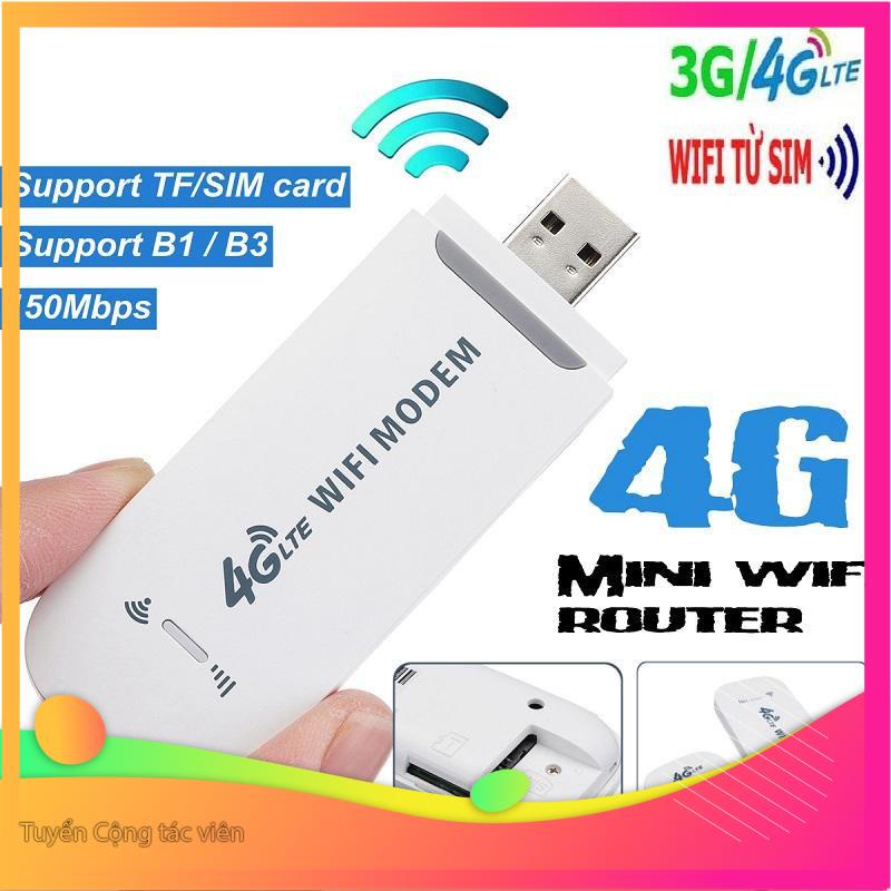 Bộ phát wifi từ sim 4G. USB DCOM 3G 4G DONGLE phát Wifi từ sim 3G/4G dùng được đa mạng. BH 3 tháng 1 đổi 1