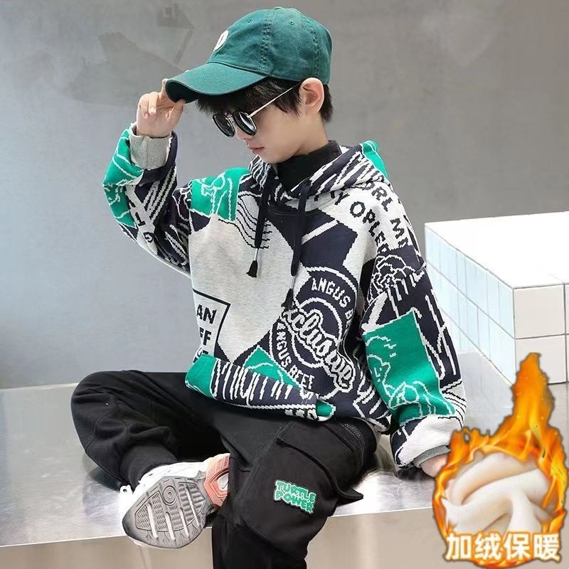 Áo Hoodie Tay Dài Thời Trang Thu Đông Cho Bé 110-170cm