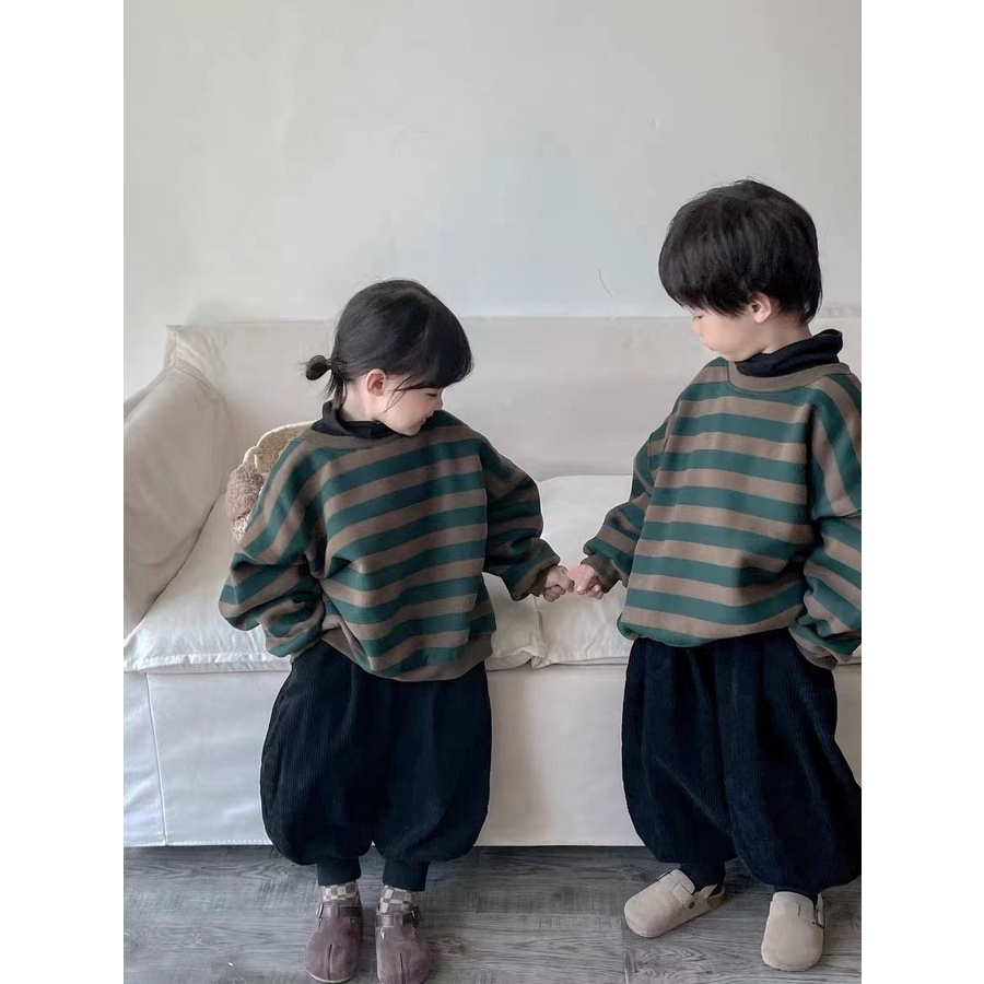 Áo Sweater Tay Dài Phong Cách Hàn Quốc Thời Trang Xuân Thu Mới Cho Bé Trai Và Gái