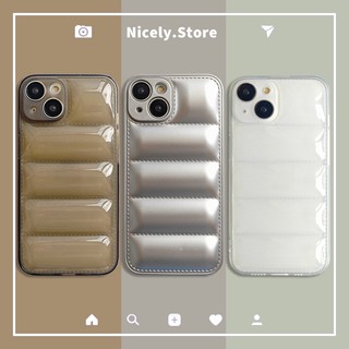 Ốp Điện Thoại tpu Trong Suốt Chống Sốc Màu Bạc Họa Tiết 3d Đơn Giản Cho iphone 15 14 plus 13 12 11 pro max