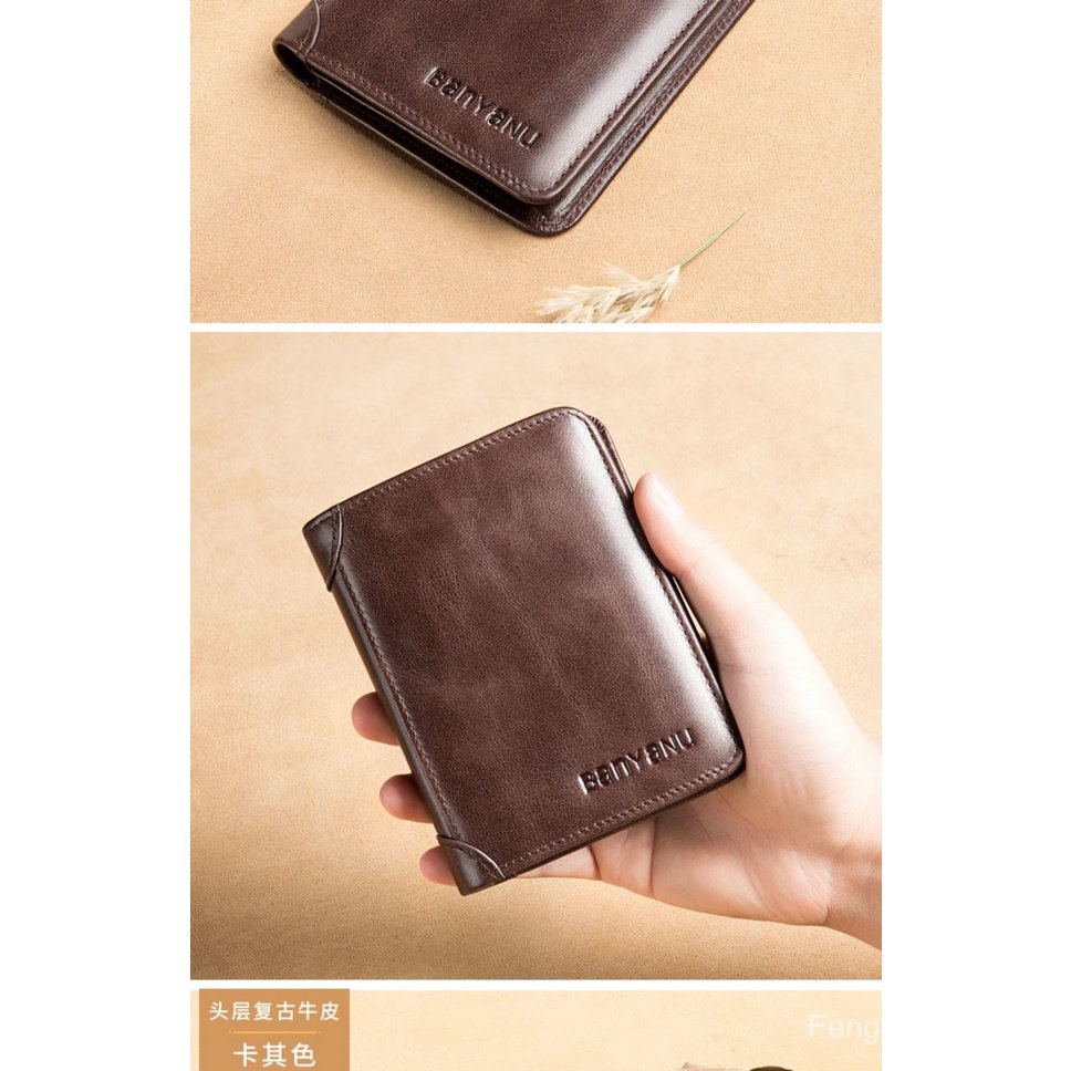 Ví Da Thật Dáng Ngắn Đựng Bằng Lái Xe Phong Cách Mới 2023 dre1 Cho Nam