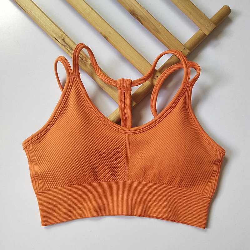 OLALA LEISURE Áo Ngực Thể Thao Chống Sốc Màu nude Phong Cách Âu Mỹ