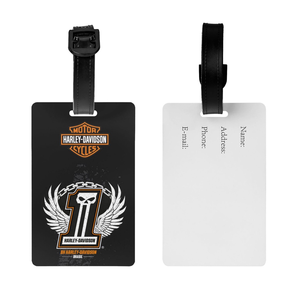 Thẻ Hành Lý Bằng Nhựa pvc 5.4 * 8.5cm In Chữ harley davidsons