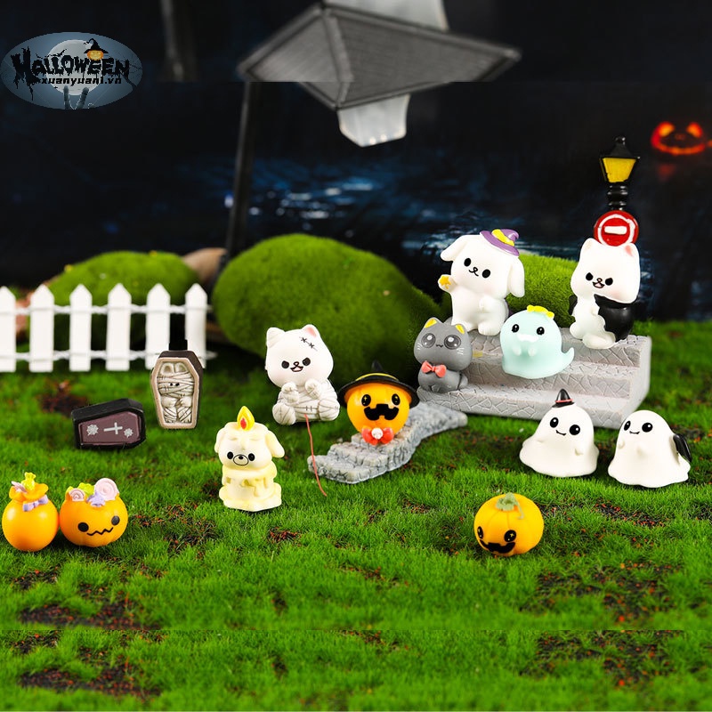 1 Bộ Đồ trang trí mini Chủ Đề halloween Trang Trí Nhà Búp Bê vn