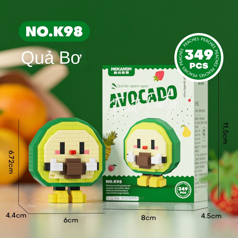 Đồ Chơi Lắp Ráp Hình Trái Cây Mùa Hè Cho Bé Gái