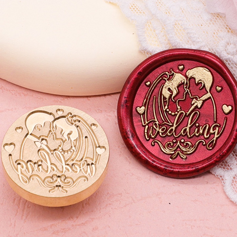 Phong cách đám cưới Vintage chống cháy sơn con dấu sáp con dấu tem đầu DIY phong bì mời thẻ quà tặng bao bì
