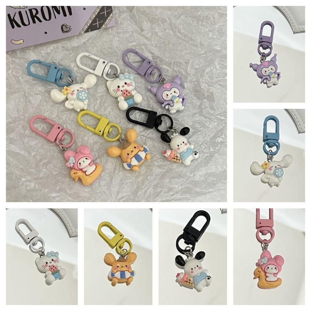 Mluck Móc Khóa Hình Que Kem / kuromi / pachacco resin cinnamoroll mini / Dưa Hấu / Mèo kt my melody Xinh Xắn