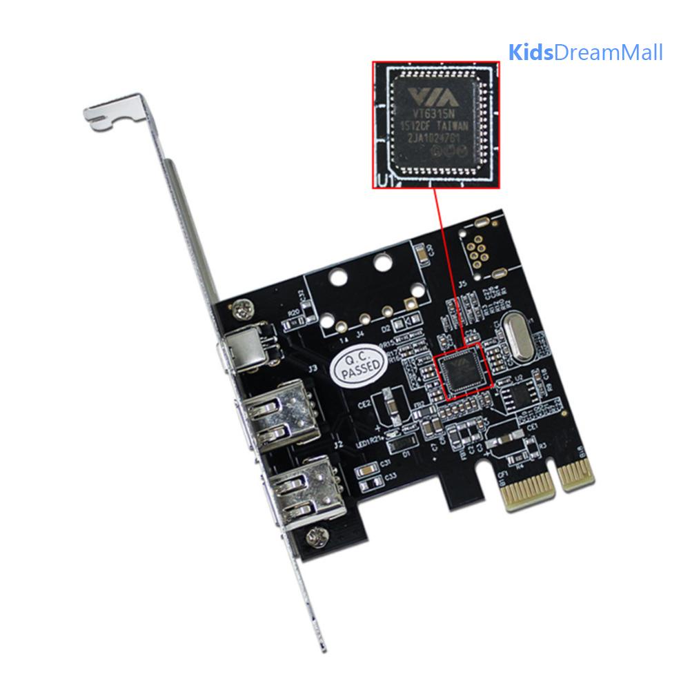 Card video Pcie 1x Sang 16x 1394 Kèm 6 pin Và Thẻ Chuyển Đổi 4 pin