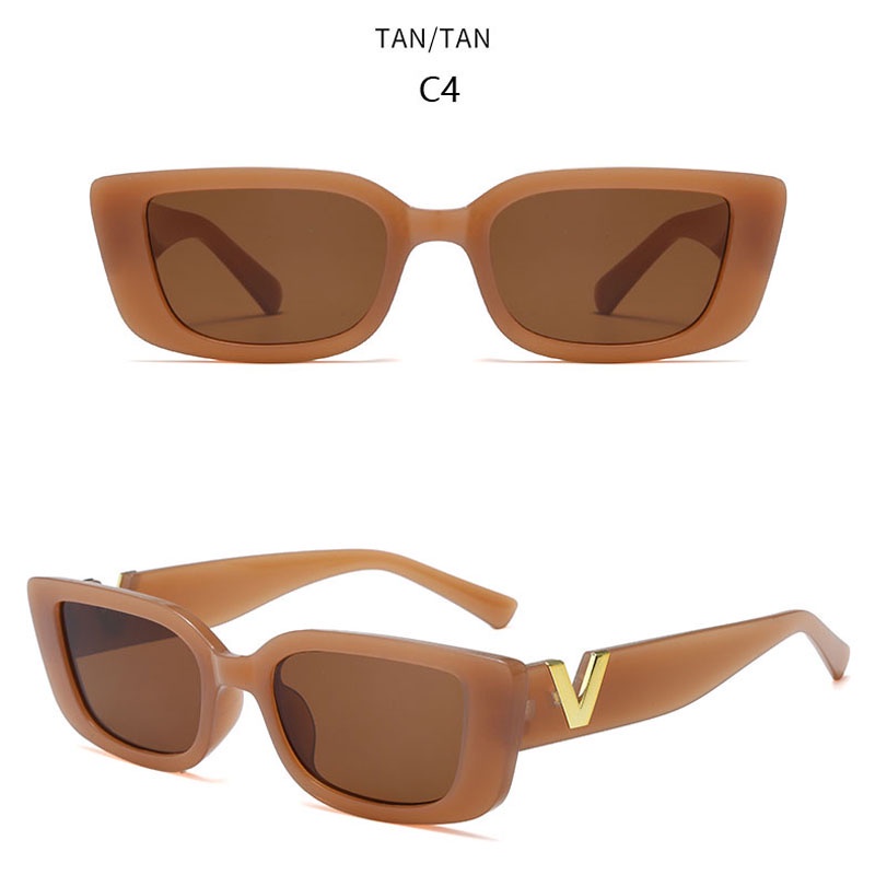 Kính Mát Mắt Mèo Hình Chữ v Phong Cách retro Thời Trang Ngoài Trời unisex