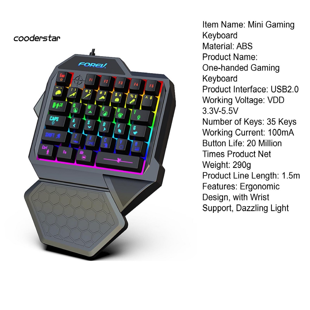 Bàn Phím mini rgb Có Đèn Nền Hỗ Trợ Chơi game Cho pc