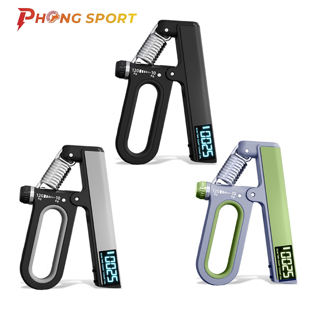 Kìm bóp tay đếm số điện tử pro điều chỉnh lực 10-120kg - Phongsport