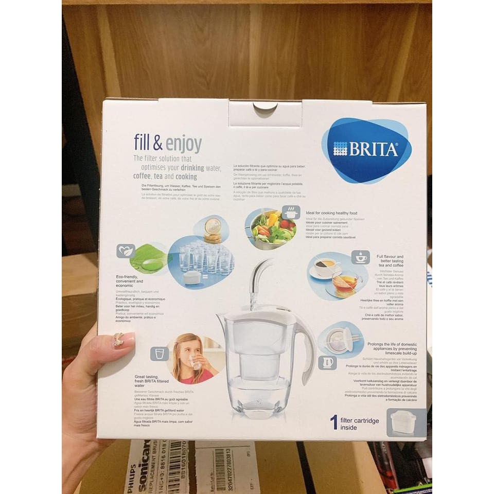 Bình Lọc Nước BRITA Elemaris Cool Maxtra Plus, Loại Bỏ Tạp Chất, Dung Tích 2.4L, Nhập Đức, BH 12 Tháng, Shop Hàng Đức