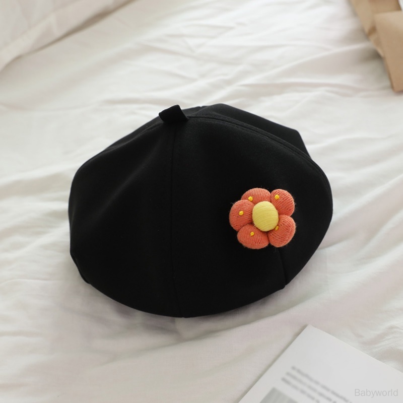 Mũ Nồi Họa Sĩ Đính Hoa Ngọt Ngào Cho Bé Gái