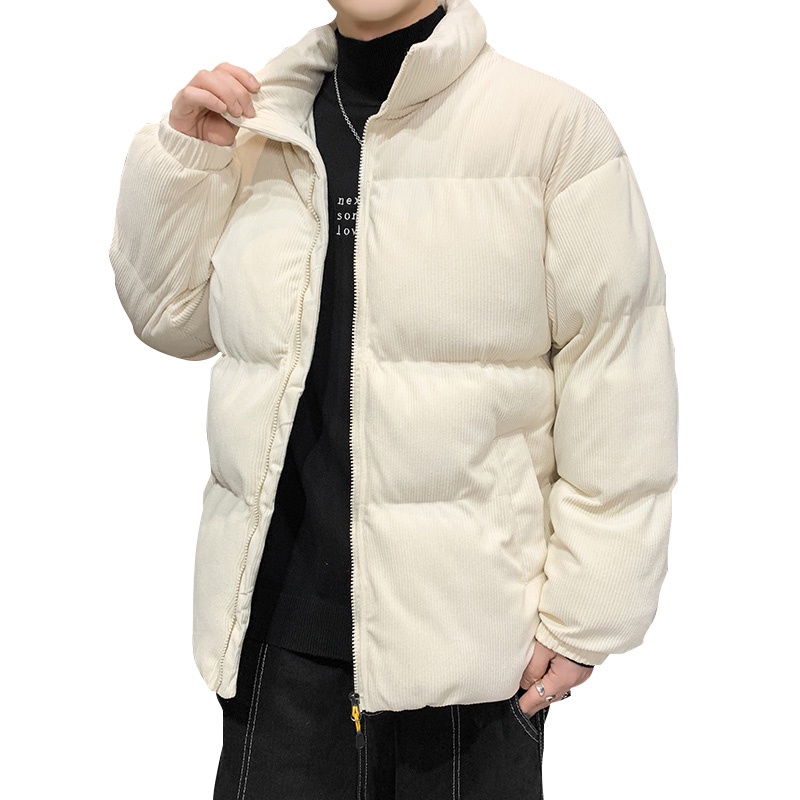 Áo Khoác Tay Dài Màu Trơn Giữ Ấm Mùa Đông Thời Trang Đơn Giản Dành Cho Nam