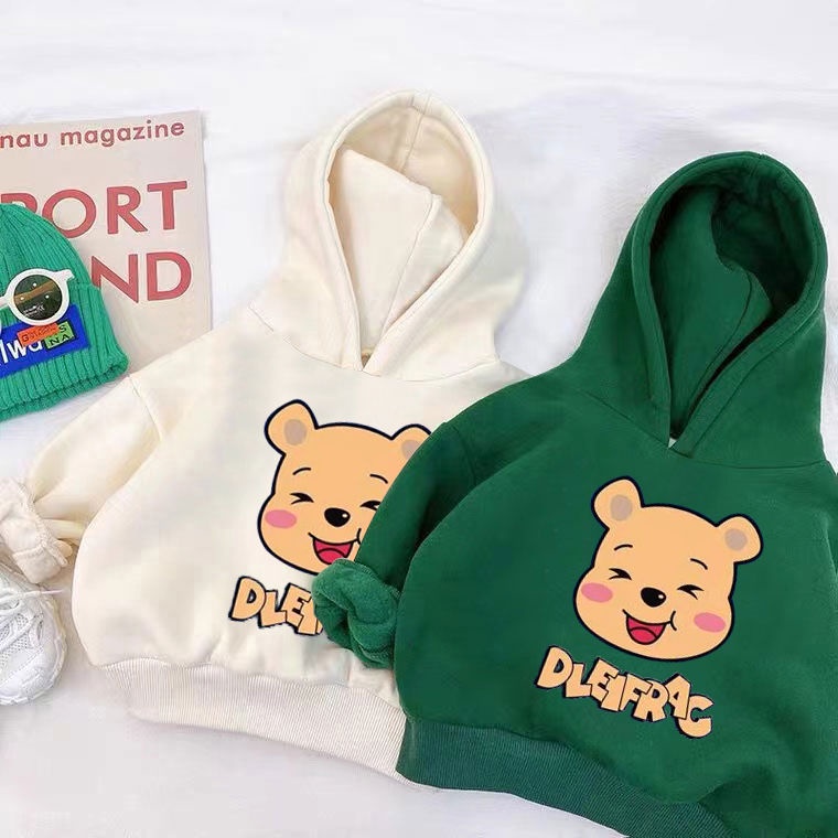 Phlis Áo hoodie Dày Dặn Giữ Ấm Thời Trang Thu Đông 2023 Cho Bé