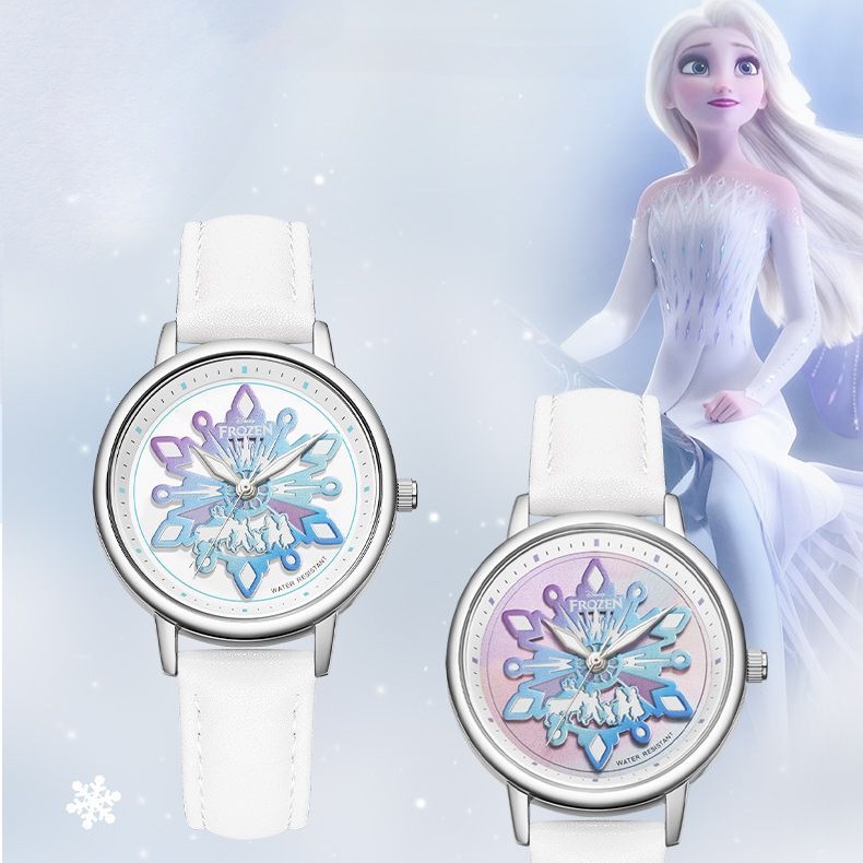 Disney Đồng Hồ quartz Chống Thấm Nước Hình frozen Cho Nữ Twen girls