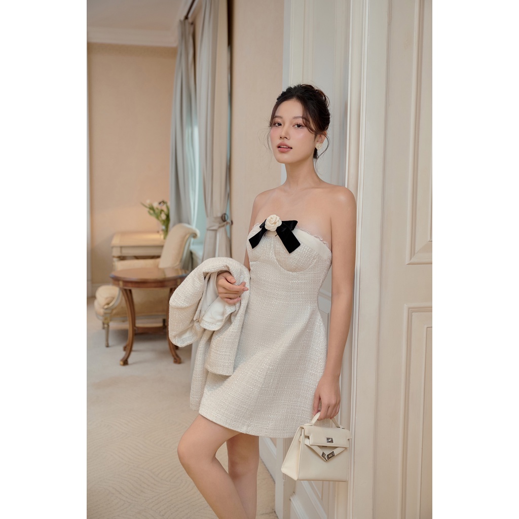 ĐẦM 2 DÂY NƠ + ÁO KHOÁC - A05181