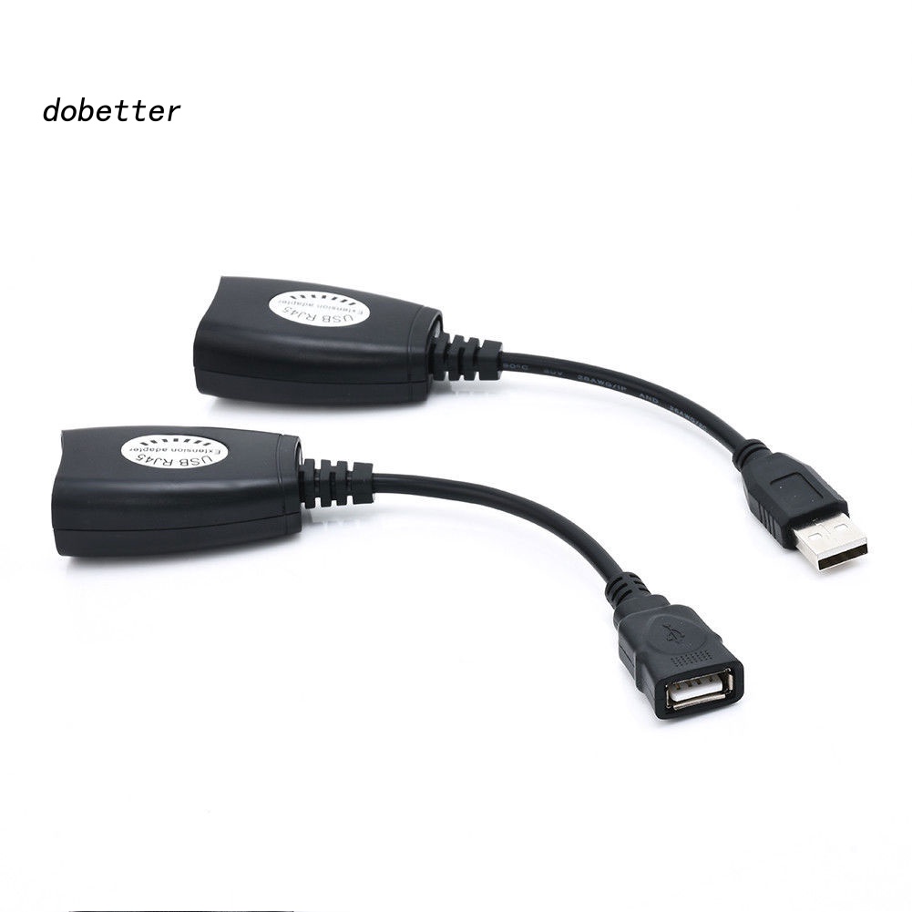 Bộ 2 Dây Cáp Mở Rộng Chuyển Đổi Đầu Cắm usb Sang Ổ Cắm cat5 cat6 rj45 lan