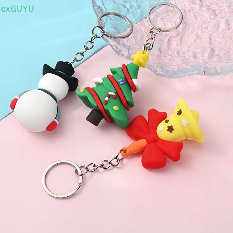 Búp Bê Người Tuyết Năm Mới Bằng Cao Su Có Móc Khóa Trang Trí Túi Xách / Điện Thoại / Quà Tặng Giáng Sinh prta