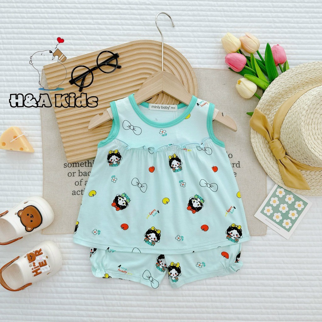 Đồ Bộ Bé Gái, BỘ Đầm Sát Nách Bé Gái - MeGauu - BT26