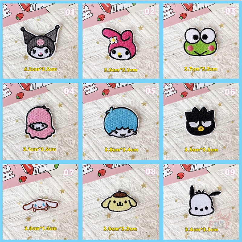 ♥ Con Dấu Trang Trí Hình Chú Mèo Đáng Yêu ♥ 1 Miếng Vá Ủi Thêu Hình chococat / keroppi / pochacco / cinnamoroll