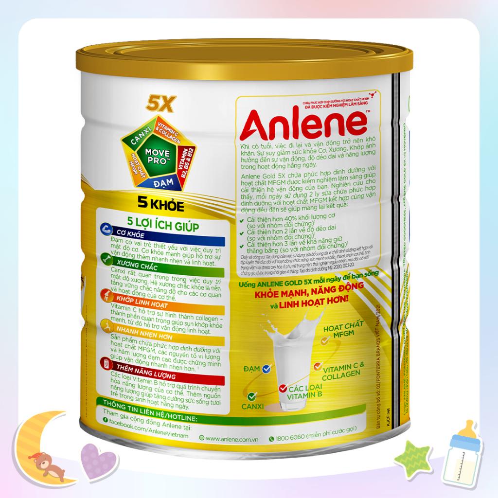 Combo 2 Sữa Bột Anlene Gold 5X Hương Vanilla