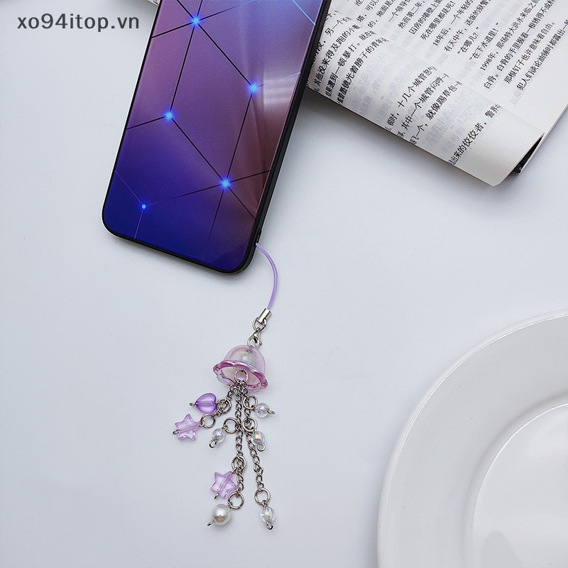 Dây Đeo Điện Thoại xoitop Hình Sứa Tím / Ngôi Sao Xinh Xắn Cho Nữ y2k vn