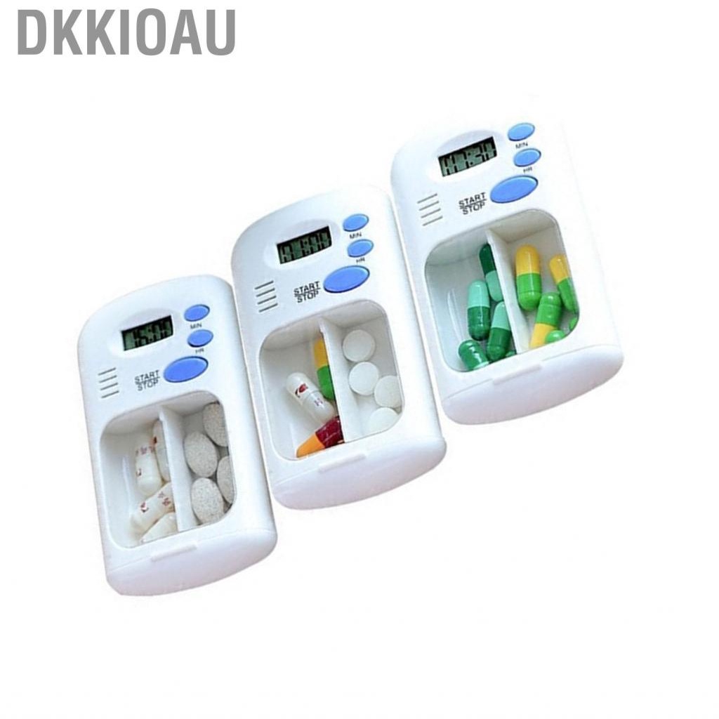 Dkkioau Container  Easy To Carry Transparent Window Strong Sealing Portable Storage Box Daily Alarms for Old People Office