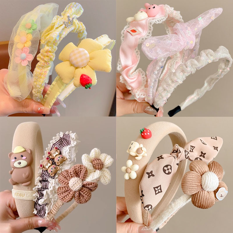 Set 3 Băng Đô Nơ Dễ Thương Cho Bé Gái