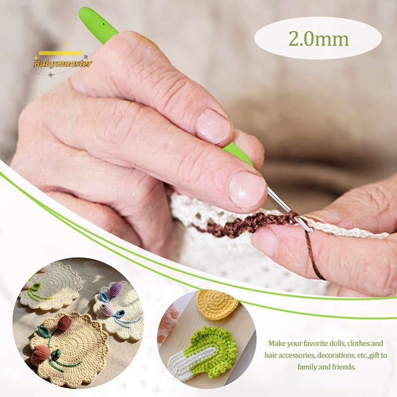 1 Cây Móc Len Tay Cầm Cao Su Mềm 2.0-6.0mm