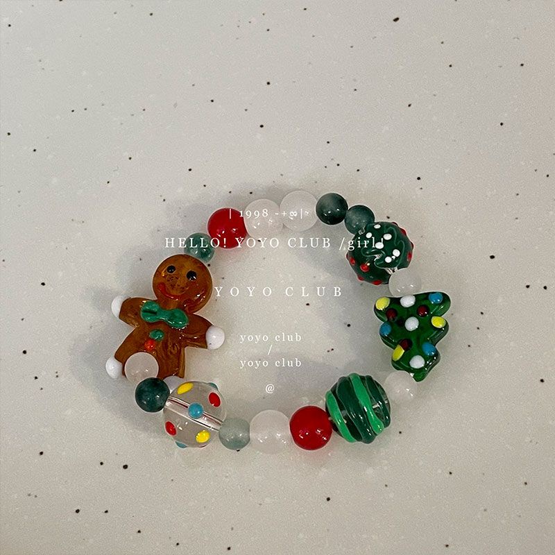 Vòng Tay Chuỗi Hạt Kiểu Hoạt Hình Bánh Mì Gừng Dễ Thương Thời Trang Cho Bạn Gái