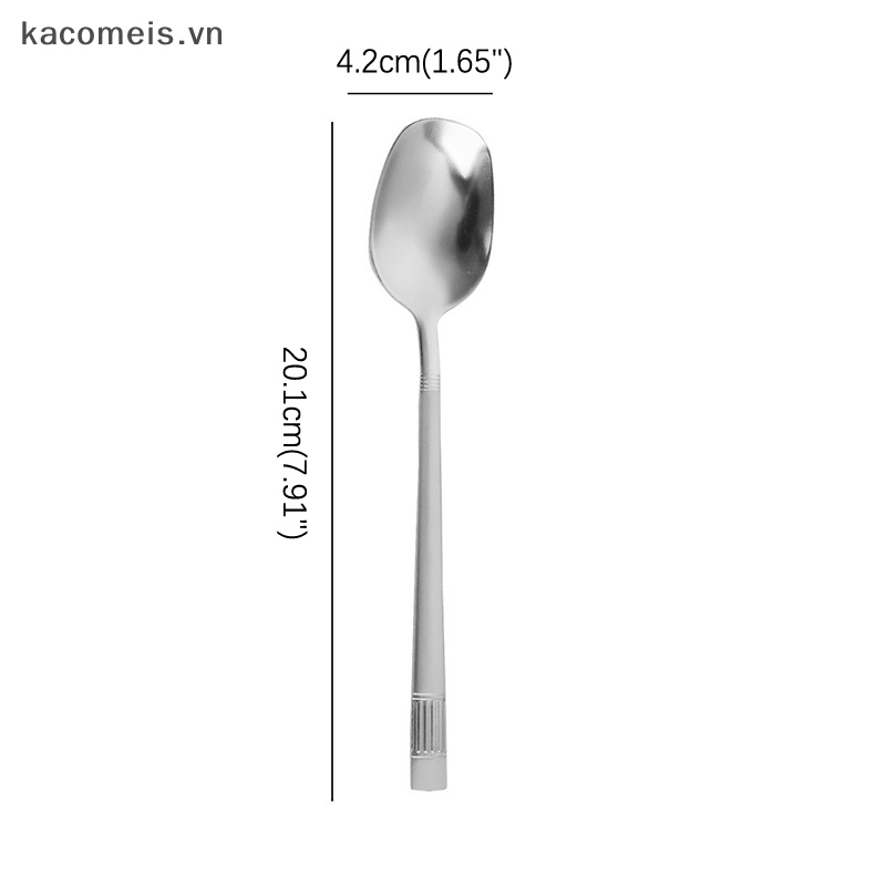Kemeisvn Muỗng Cà Phê Cán Dài Bằng Thép Không Gỉ
