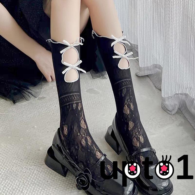 Vớ Lưới Thoáng Khí Mềm Mại Đính Nơ Phong Cách lolita Cho Nữ