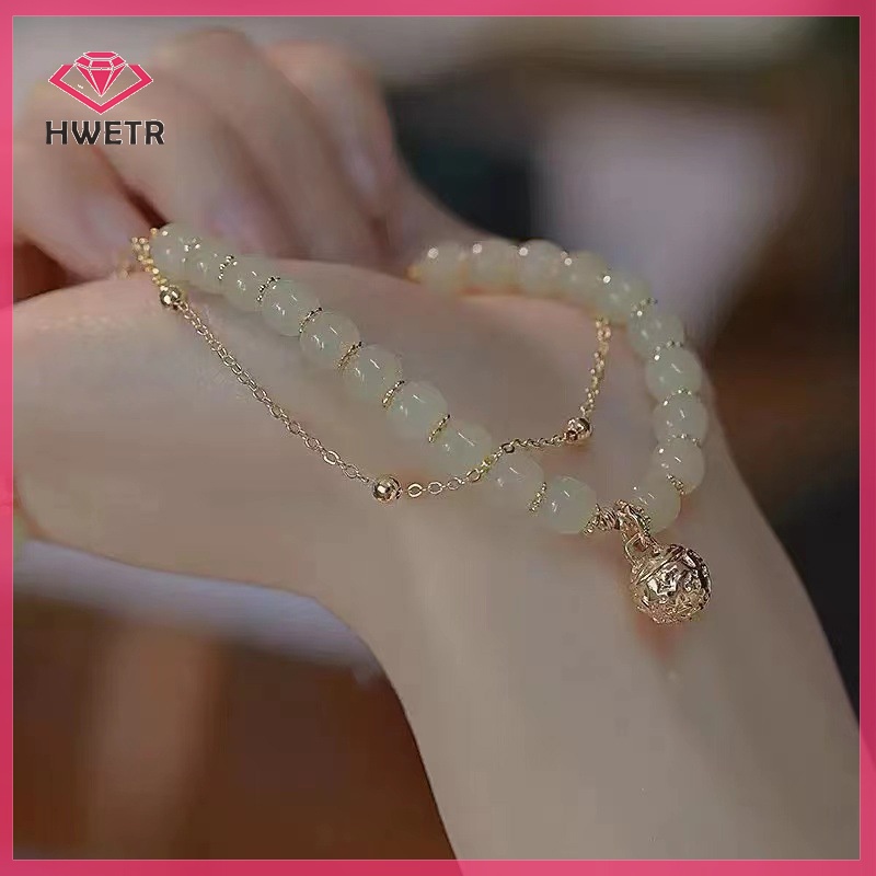 Vòng Tay Hai Lớp Xâu Hạt Phong Cách Trung Hoa Thời Trang Cho Nữ Mới