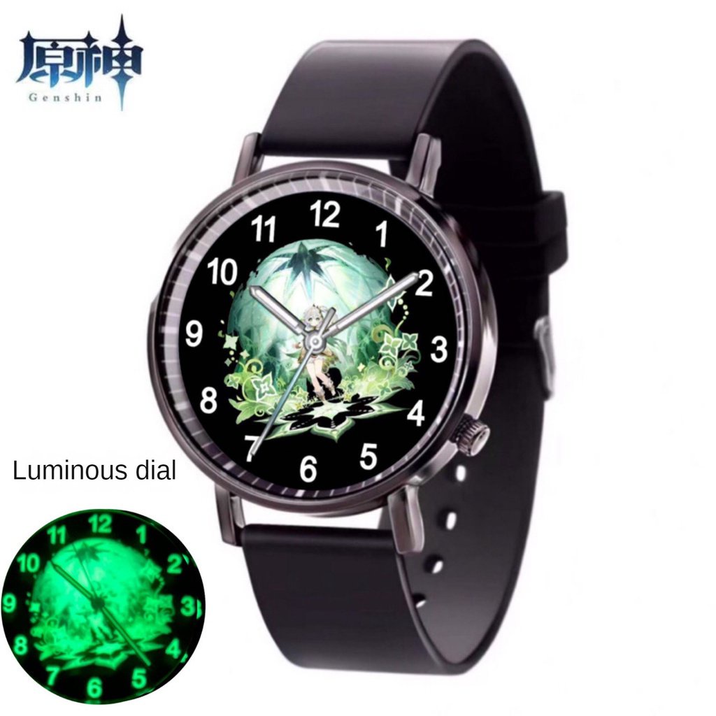 ★Genshin Impact★Nahida & scaramouche Đồng Hồ Thạch Anh Chống Nước Phát Quang Độc Đáo