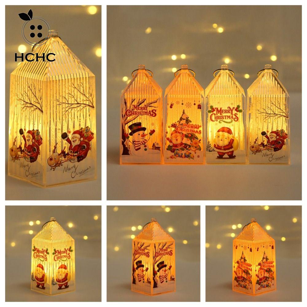 HCHC Đèn Trang Trí Giáng Sinh Hình Ông Già Noel / Tuần Lộc / Cây Thông / Tuần Lộc / Người Tuyết Kiểu retro