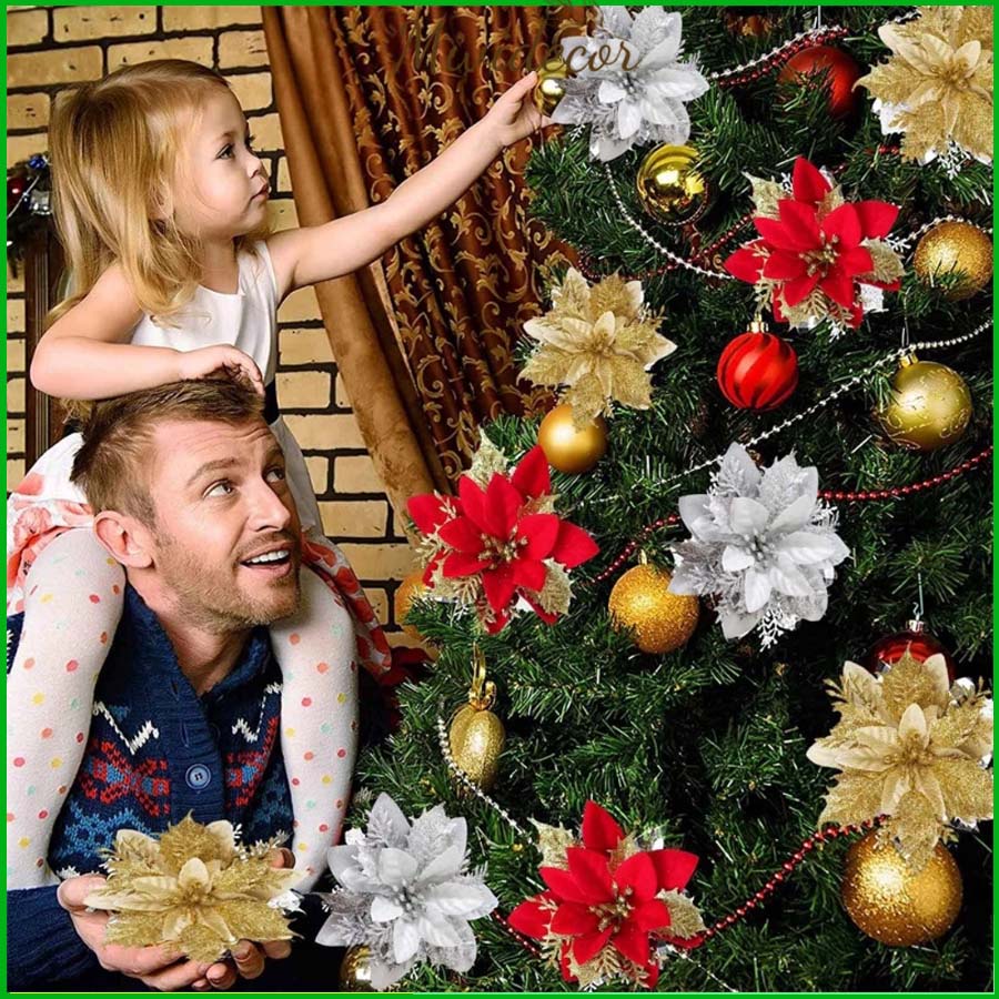 Phụ kiện trang trí cây thông Noel  Tết trang trí set oản bánh kẹo hoa trạng kép