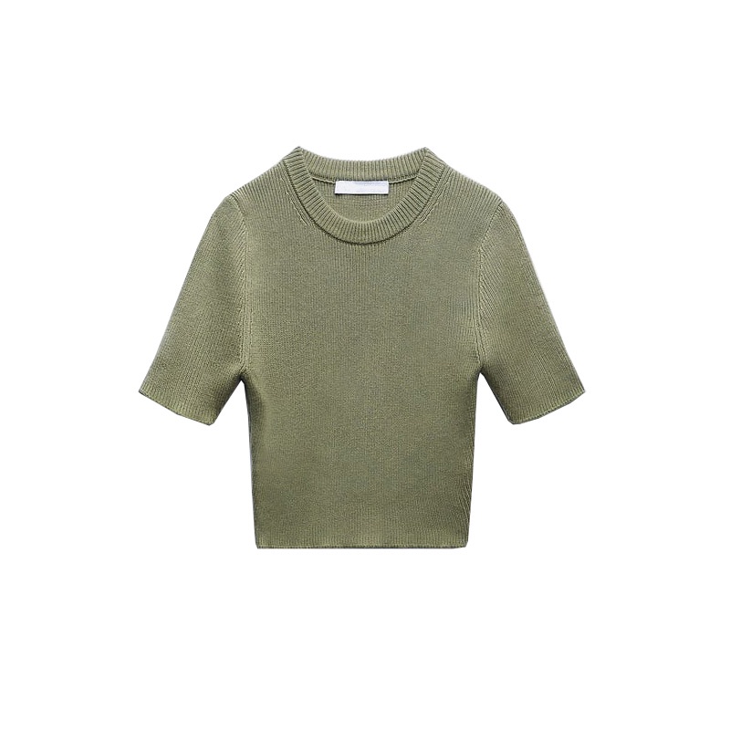 Zara Áo Thun Tay Ngắn Cổ Tròn Thời Trang Mùa Thu Cho Nữ 9598291