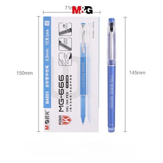 1 bút mực nước m & g dung tích 0.5mm vỏ màu xanh dương bằng sợi carbon đen