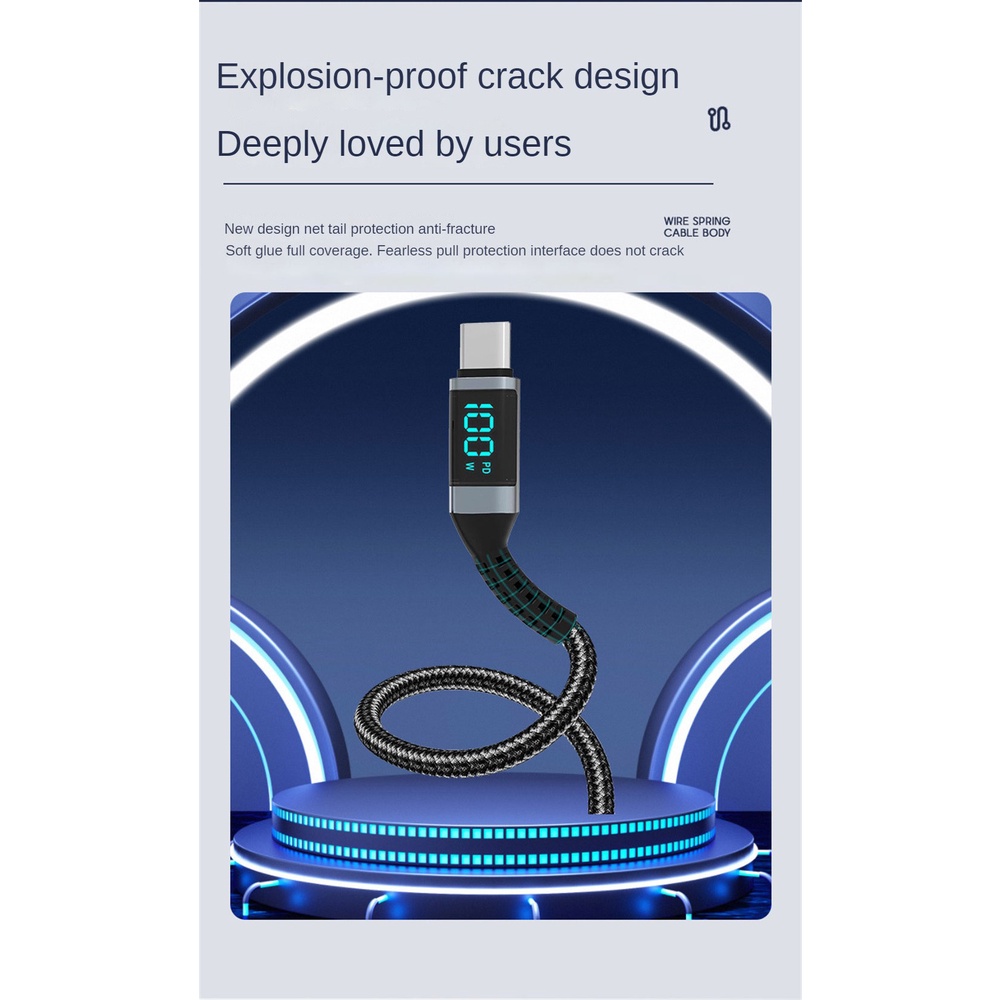 Dây Cáp Sạc Nhanh Vỏ Nhôm 5a pd 100w 0.5 / 1.2 / 1.5m