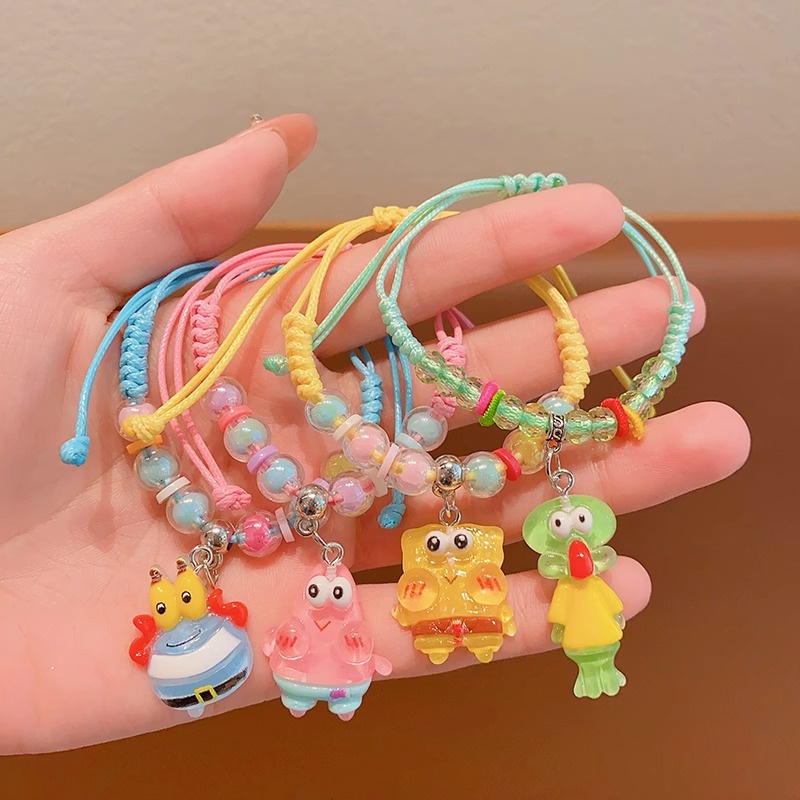 Vòng Tay Dây Bện Mặt Hình kuromi trio Dễ Thương Có Thể Điều Chỉnh