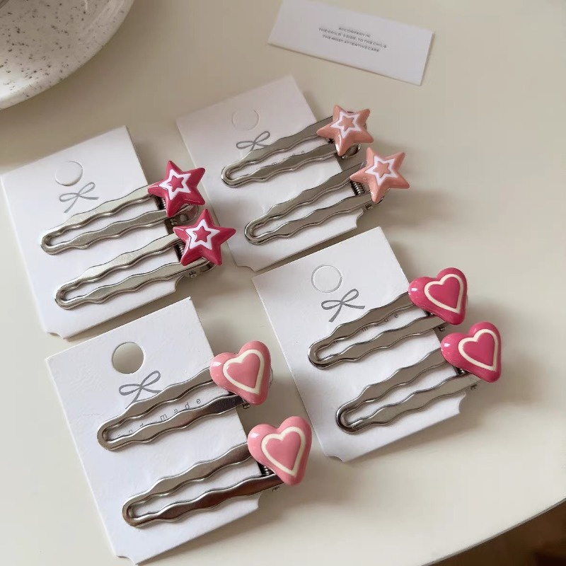 Kẹp Tóc Kim Loại Hình Ngôi Sao Xinh Xắn y2k