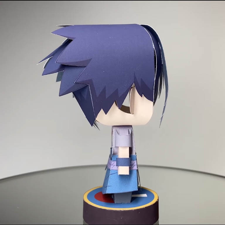 Mô hình giấy nhân vật anime chibi Uchiha Sasuke